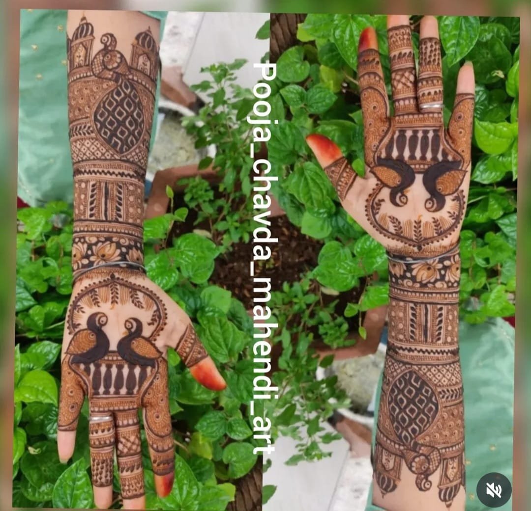 peacock mehendi design