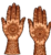 cartoon hand with mehendi design
